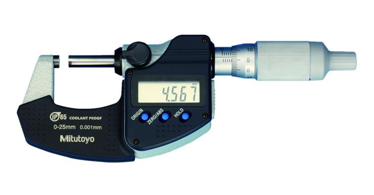 Digimatic IP65 micrometer 75-100 mm with ratchet barrel