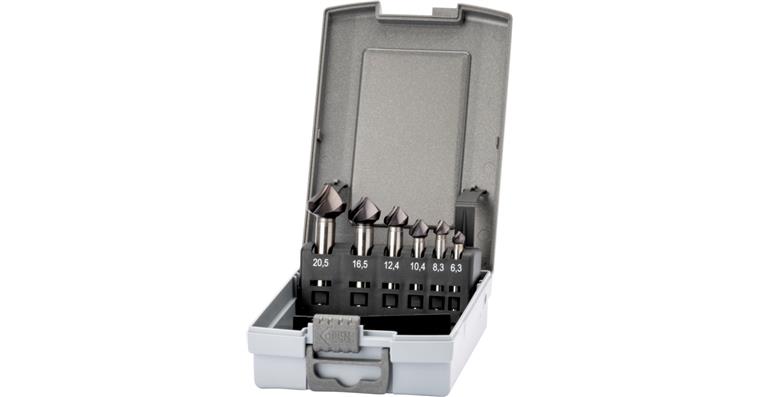 ATORN countersink set, 90°, HSSE, unequal spiral pitch 6.3-20.5 mm