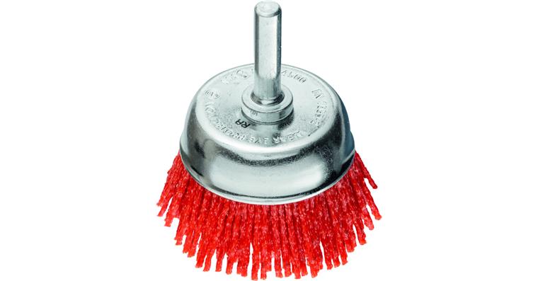 Wire cup brush dia. 50 mm, shank 6 mm, grain 80, red universal
