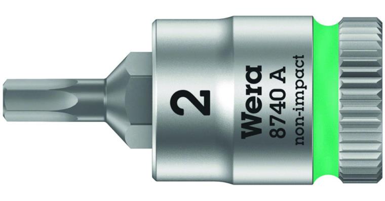 1/4 Zoll 6-kant Schraubendreher-Einsatz ohne Haltefunktion SW 2,0 mm x 28 mm