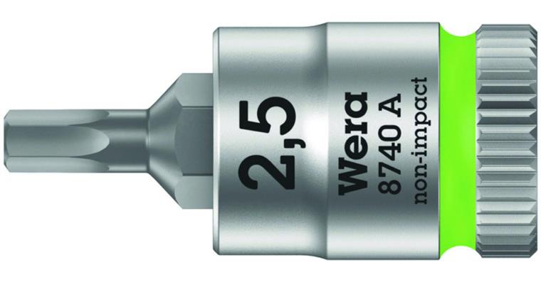 Hexagon screwdriver bit 1/4 inch with holding function AF 2.5 mm