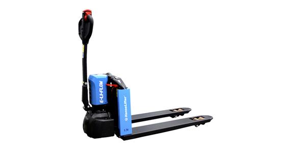 Elec. pallet truck w. replac. lithium-ion battery, load-bearing capacity 1,500kg