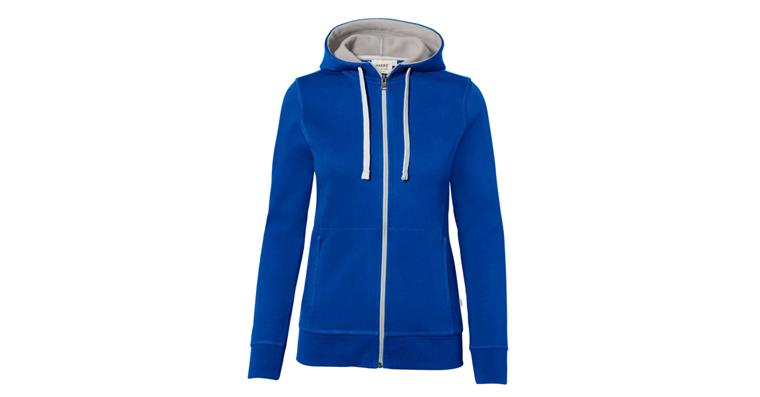 Women's hooded jacket bonded royal blue/silver size XL