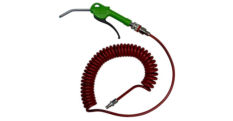 HHW Druckluft Set Blaspistole THRUST + 4,0m Spiralschlauch