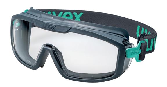 Full-vision goggles i-guard+ planet anthracite/turquoise clear lens