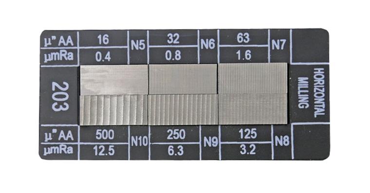 Surface specimen plate horizontal milling, 6 reference specimens N5-N10