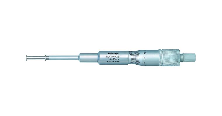 Quernuten-Innenmessschraube 0-25 mm mit nicht drehender Spindel Ø6,35 mm 