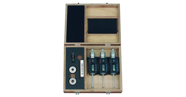 Digital 3-point internal micrometer set 6-12 mm IP65 5 pieces