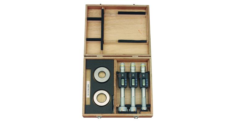 Digital 3-point internal micrometer set 25-50 mm IP65 5 pieces