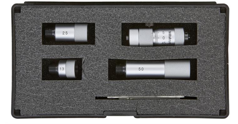 2-Punkt-Innenmessschraubensatz 50-150mm mit HM-Messflächen und 3 Verlängerungen