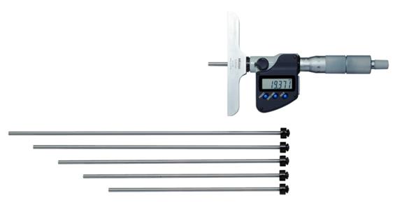 Digital depth micrometer 0-300 mm, 12 gauge slides bridge 101.6x16 mm