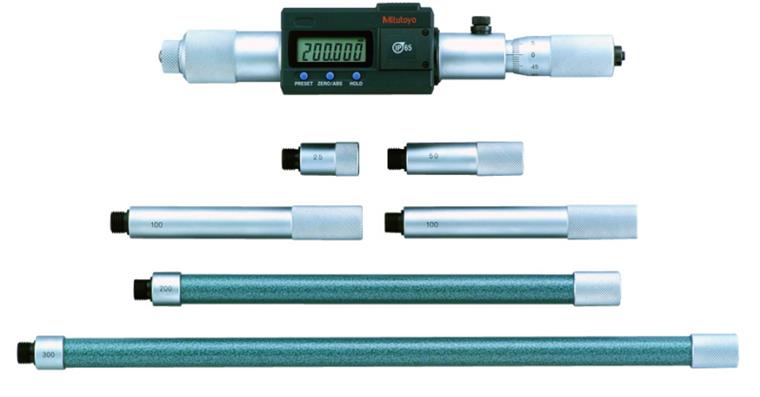 Digital 2-Punkt-Innenmessschraubensatz 200-1000mm mit 6 Verlängerungen