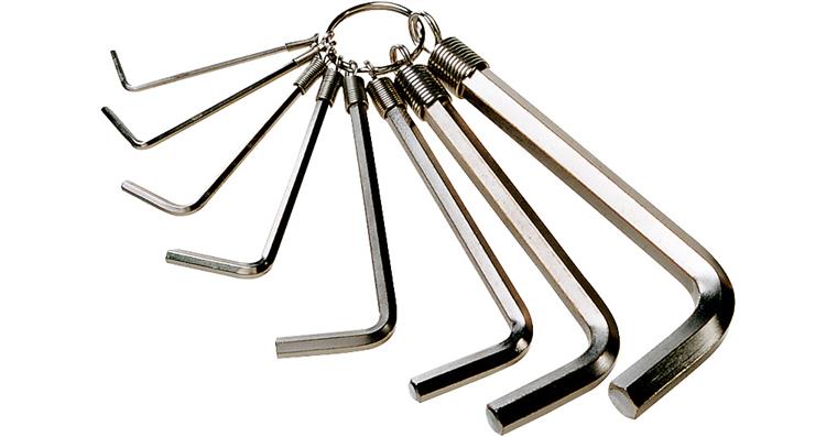 1051805103 ATORN hex screwdriver, 8 pieces, 2-10 mm, nickel-plated, on key ring