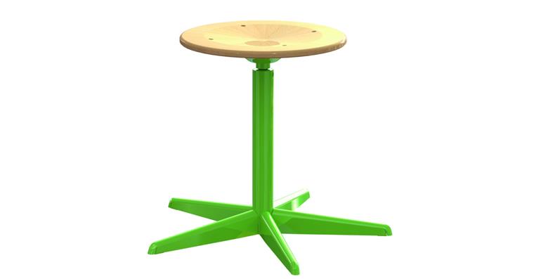 LIZZARD WERKSTATT-DREHHOCKER HOLZSITZ H450-570 RAL 6018