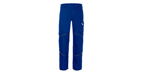 Trousers IconiQ cotton cornflower blue/black sz. 64
