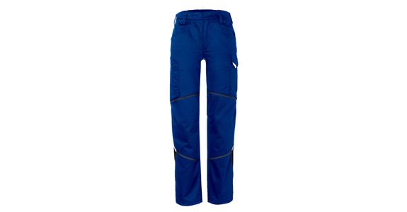 Women's trousers IconiQ cotton cornflower blue/black sz. 42