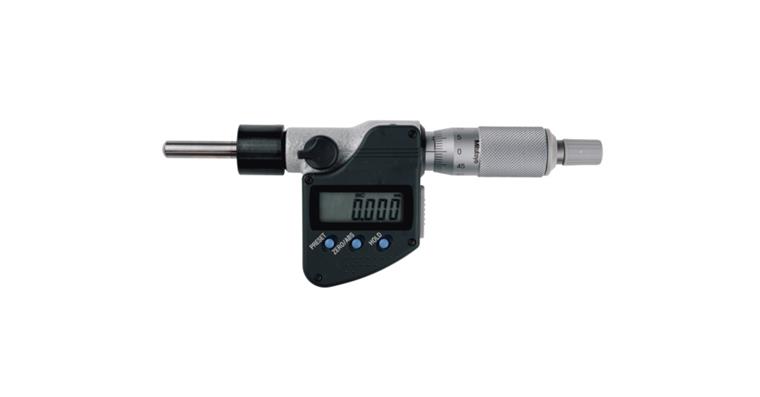 Digital-Einbaumessschraube mit 12mm Einspannschaft IP65 sphär. ohne Klemmmutter