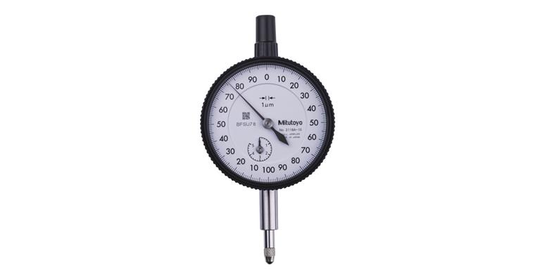 1001359050 Messuhr metrisch 5 mm, 0,001mm, mit flacher Rückwand edelsteingelagert 2118AB-10