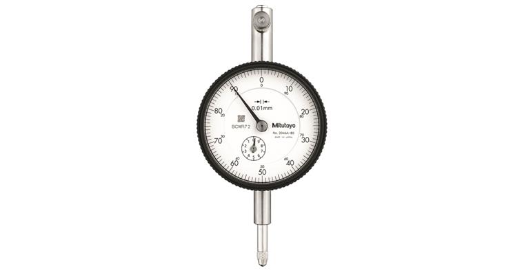 1001358941 Messuhr metrisch 10 mm, 0,01mm, mit flacher Rückwand, Schleppzeiger
