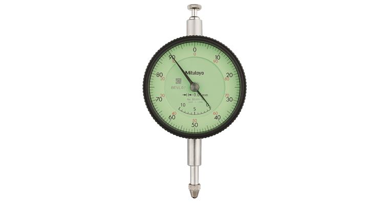 1001358934 Messuhr metrisch 10 mm, 0,01mm, mit flacher Rückwand, edelsteingel.,Justierp.