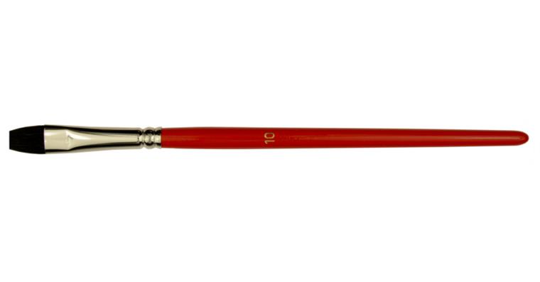 1002662397 Gussowpinsel, schwarz Rindshaar Gr. 2 Stiel lackiert, rot