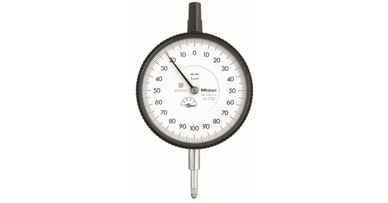 Messuhr metrisch 1 mm, 0,001mm, mit flacher Rückwand, edelsteingelagert, Stoßs.