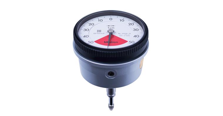 1001358874 Messuhr metrisch 0,1 mm, 0,001mm, rückwertiger Taster, edelsteingel., Stoßschutz