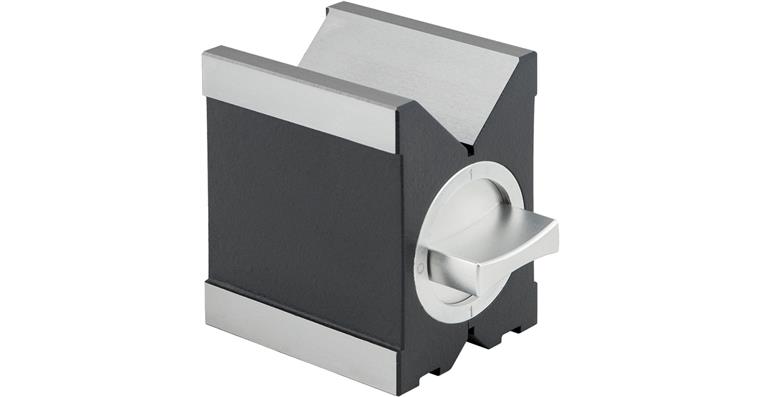 1036341402 ATORN double vee block, magnetic, 100 mm, hardened, wooden case