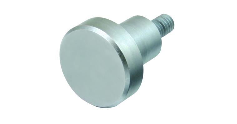 Gauge slide flat for dial gauges, M2.5x0.45, dia. 10x10 mm, steel
