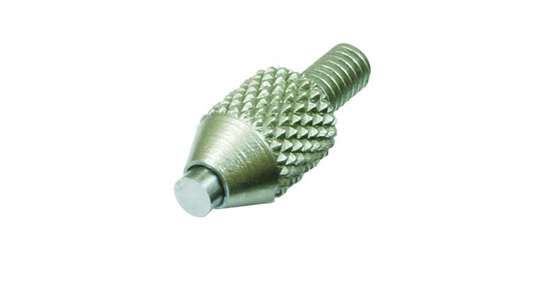 Messeinsatz flach für Messuhren, M2,5x0,45, Ø5x8 mm, Hartmetall