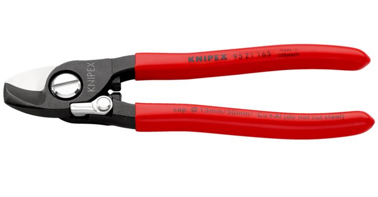 KNIPEX cable cutters 165 mm opening spring with plastic handle