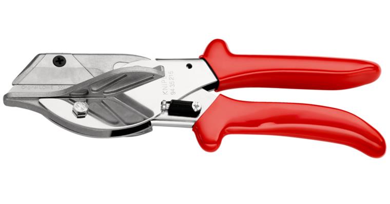 KNIPEX mitre snips 215 mm for plastic and rubber profiles with plastic handle