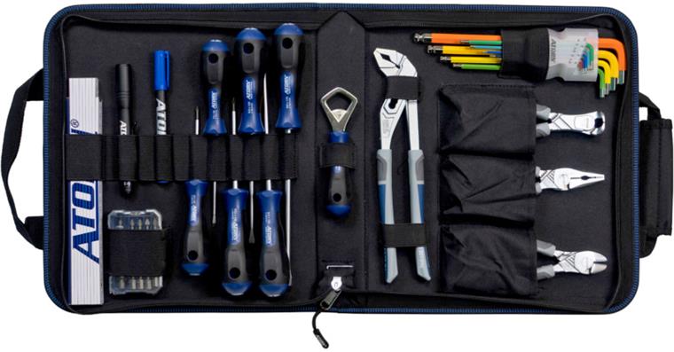 ATORN power tool kit, 34 pieces in textile zip bag