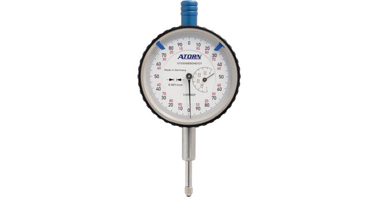 ATORN precision dial gauge dia. 58 mm, graduation 0.001 mm, measuring range 1 mm