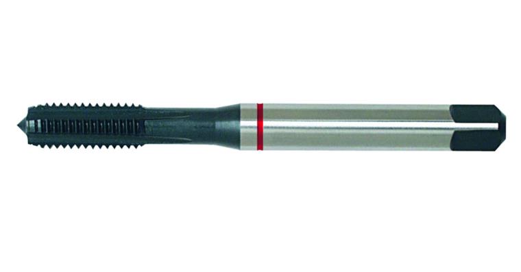 Through hole screw tap M DIN 371 shape C 2xD HSS-E nit. for grey cast iron M3