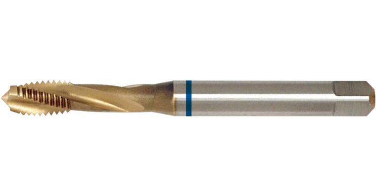 Grundloch-Gewindebohrer M DIN 371 15 Grad Form C 2xD HSS-E-TiN M3
