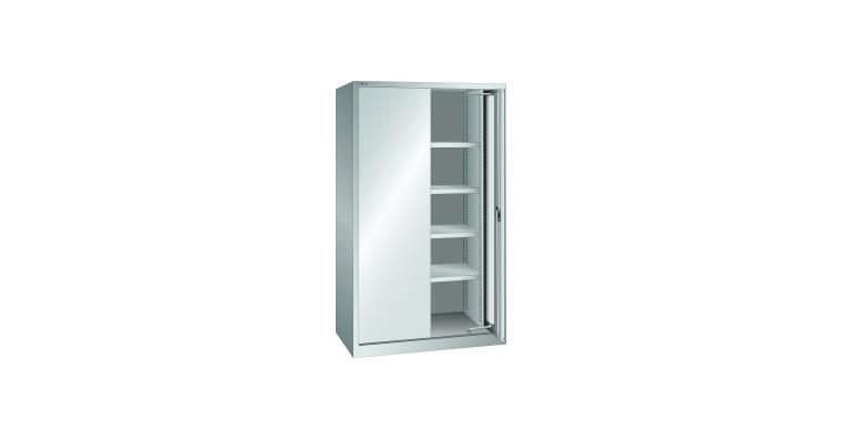 Schwerlastschrank mit 2 Vollblech-Einschwenktüren 1146x690x1950mm RAL 7035