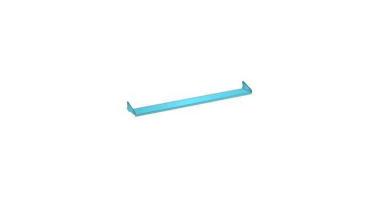 Verstellboden glatt BxTxH 2000x175x30mm 20kg RAL 5012