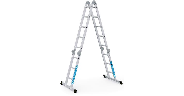 Vielzweckleiter MutliTec M gebördelt 2x3 + 2x5 Sprossen 4-teilig
