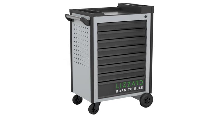 Workshop trolley 8 drawers HxWxD 925 x 645 x 425 mm, RAL7035/7016