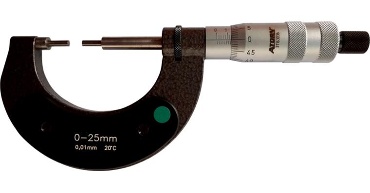 ATORN Bügelmessschraube mit abgesetzten Kontakten Messbereich 50-75 mm