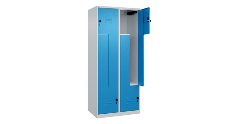 Z-Spind Classic PLUS, 4 Fächer, 1850x800x500mm RAL 7035/5012