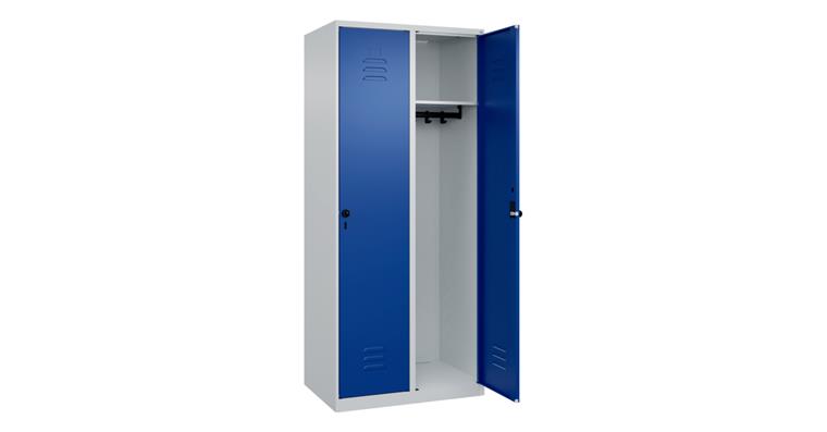 Spind Classic PLUS, 2 Abteile, 1850x800x500mm RAL 7035/5010