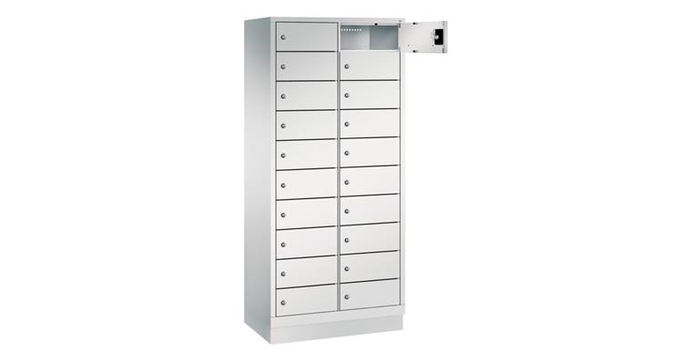 Laptop cabinet 20 compartments 1800X810X500mm RAL7035/7016