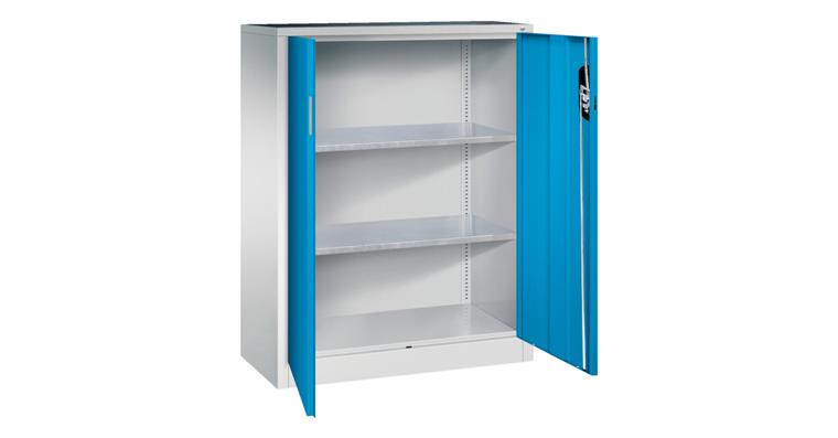 1085122504 Flügeltür-Werkzeugschrank HxBxT 1200x930x400 mm 2 Einlegeböden RAL 5012