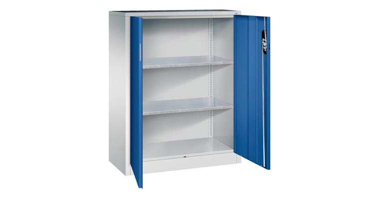 Flügeltür-Werkzeugschrank Acurado, H1200xB930xT400mm RAL 7035/5010