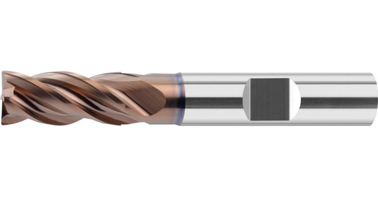 VHM-HPC-Schaftfräser INOX Duocon-Beschichtung Z4 HB-Schaft lang Ø 12 mm