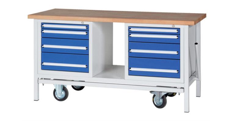 Werkbankwagen H840xB1500xT700 mm absenkbar