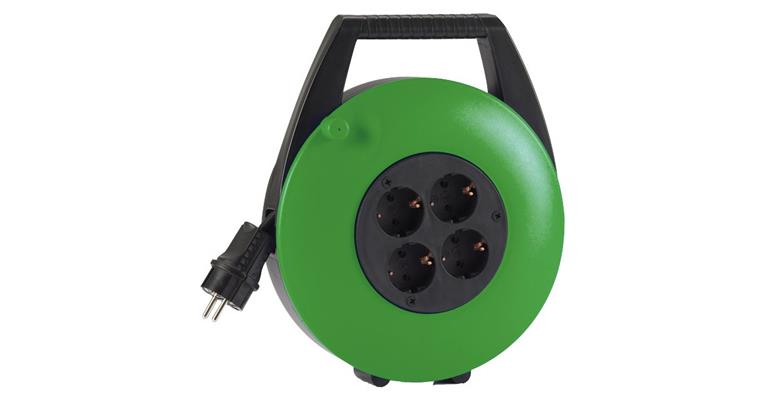 Kabelbox mit 10m PVC-Leitung H05VV-F 3G1,5 in grün/schwarz