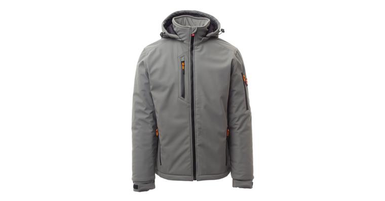 Winter-Softshell-Jacke Creek Pad hellgrau Gr.L